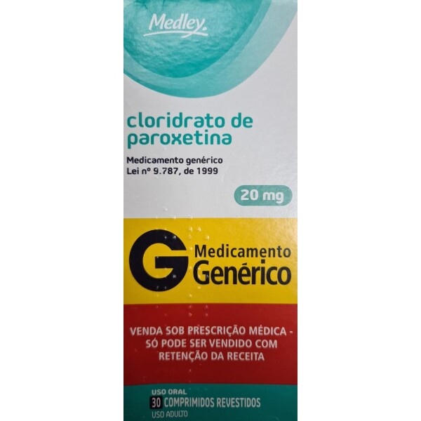 Cloridrato de Paroxetina 20mg - 30 Comprimidos